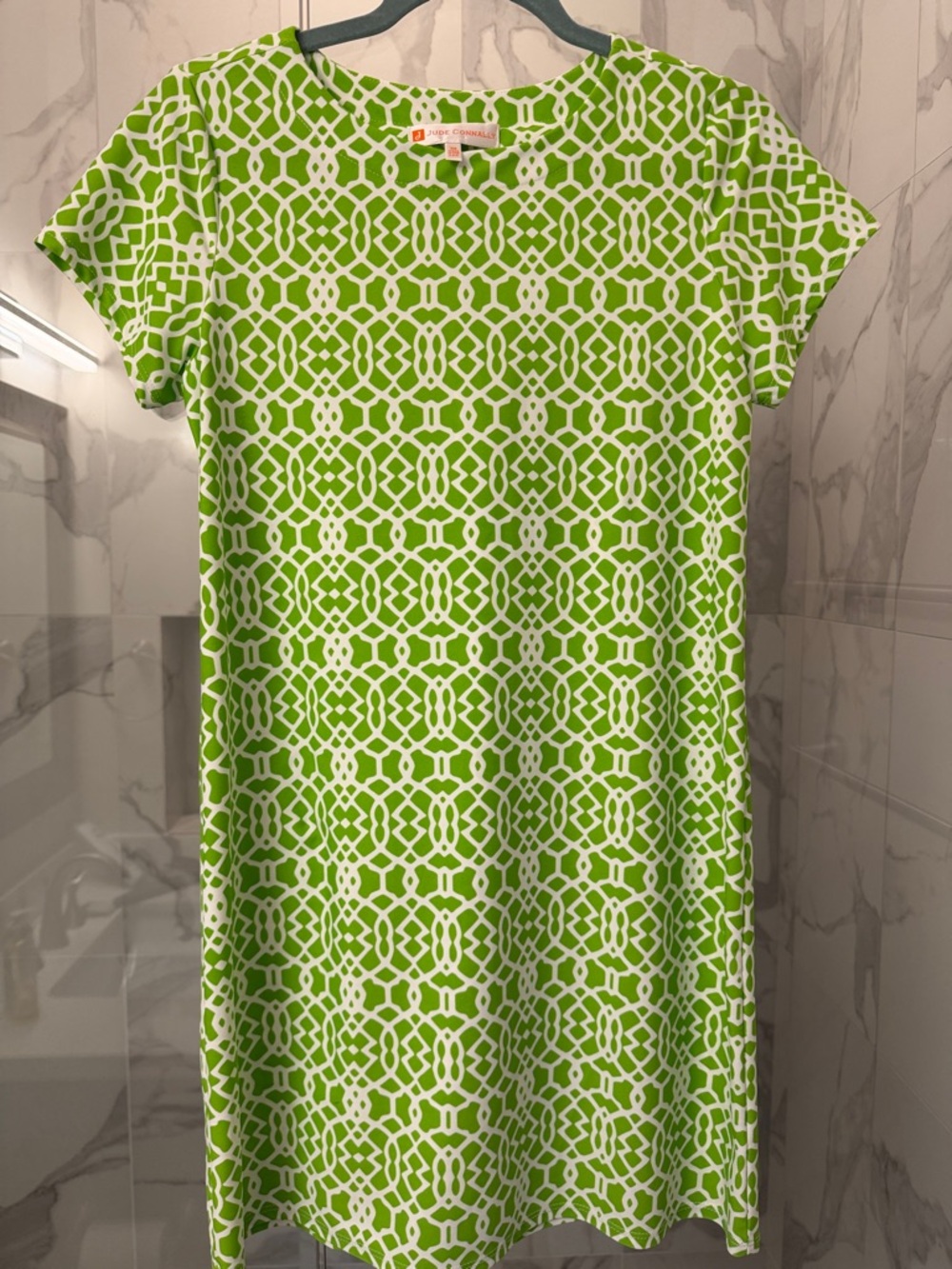 Jude Connally Mini Dress, S - XS, C - Lime and White Lattice, Fabulous Dress.